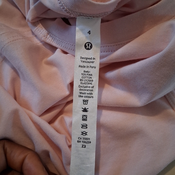 Lululemon It's a Tie Short Sleeve Pink Top Size 4 - Picture 7 of 7